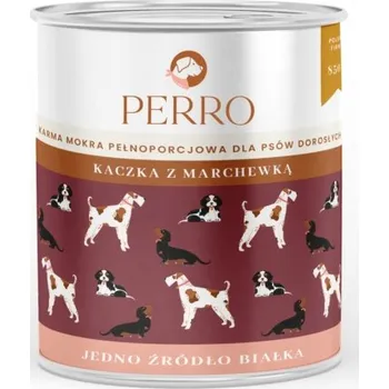 Krmivo pro psa Perro Monoproteinové Krmivo Vlhká kachna s mrkví 850 g pro psa