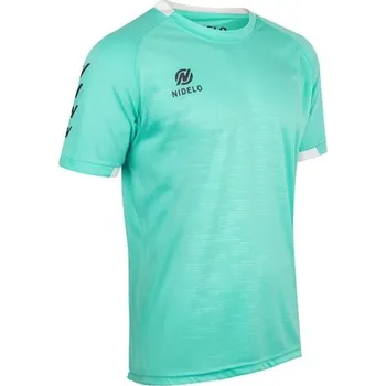 cyklistický dres Sportovní dres NIDELO PLAYER SHIRT S/S BREST XL Tyrkysová, Bílá