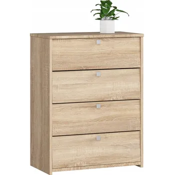 Botník Botník Akord s otočnými dvířky 60 x 80 x 33 cm, dub sonoma