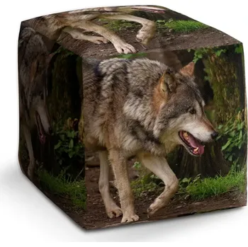 Taburet Sablio Taburet Cube Vlk: 40x40x40 cm