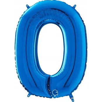 Balónek Fóliový balónek Grabo číslice 0 modrý 66 cm
