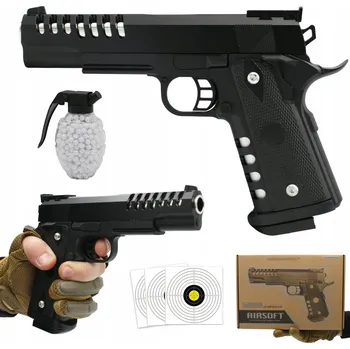 Dětská zbraň KOVOVÁ PISTOLE NA KULIČKY COLT M688 REPLIKA IMITACE KOVU DÁREK KULIČKY