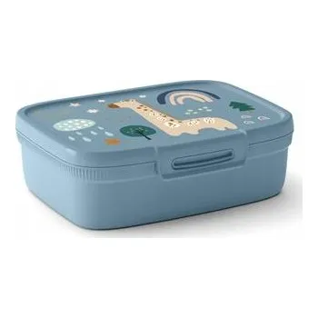 Dóza na potraviny Nádoba na potraviny obdélníková s přihrádkou Snap Box. Šedomodrá Wildlife .1,8L Curver
