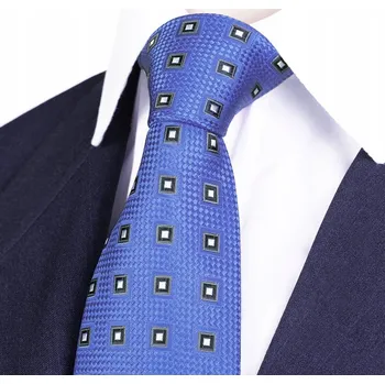 Kravata HEDVÁBÍ 100% Hedvábná pánská kravata MODRÁ kj93