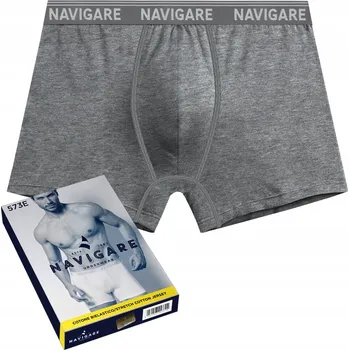 NAVIGARE pánské šortky slim fit PREMIUM s vnější gumou 573E šedé M