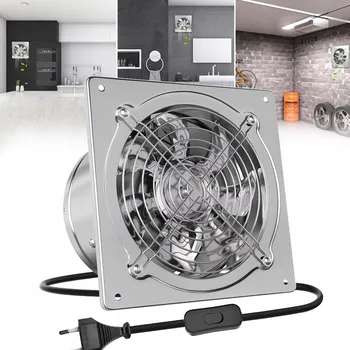 Domácí ventilátor Osový ventilátor nástěnný fi 150 mm TICHÝ VÝKONNÝ