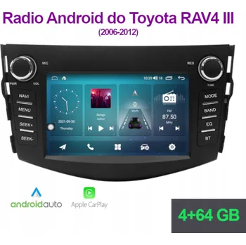 Autorádio Autorádio Android Toyota RAV4 III / Android Auto Carplay SIM Wi-Fi / 4+64 GB