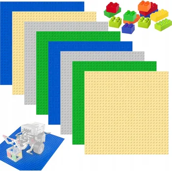 ostatní stavebnice 8 KUSŮ Stavební deska pro kostky city classic podložka 4 Čtyři barvy