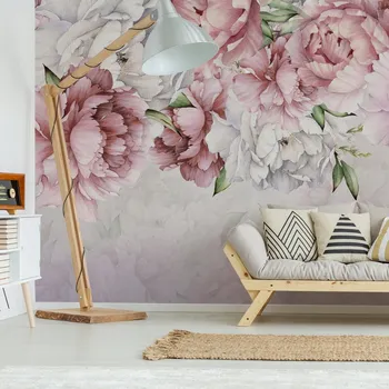 Fototapeta Vliesová fototapeta Wallarena 3D Pivoňky růžové zelené 368x254 cm