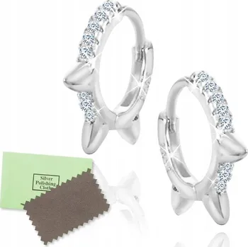 Náušnice STŘÍBRNÉ NÁUŠNICE RHODIOVANÉ PRO DÍVKU TRNY