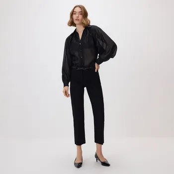 Dámské kalhoty Reserved - Kalhoty s ozdobným páskem - černý - 880HU-99X - 880HU-99X-34