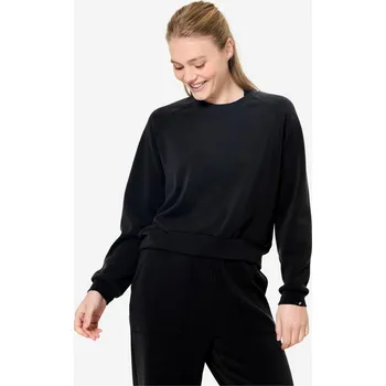 Dámská mikina DOMYOS Dámská mikina na jógu S ČERNÁ