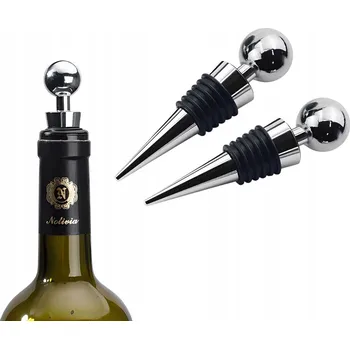 Zátka na víno nerezová ocel 9 cm s těsněním