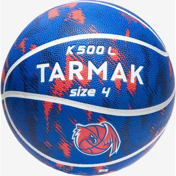 Basketbalový míč TARMAK Dětský basketbalový míč velikost 4 K500 modro-oranžový 4 MODRÁ|ČERVENÁ