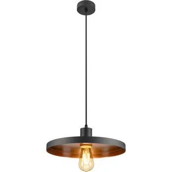 BIG WHITE (SLV) LALU SET závěsné svítidlo, patice E27, PLATE 33, délka závěsu 200 cm, Žárovka v ceně, černá 1010788