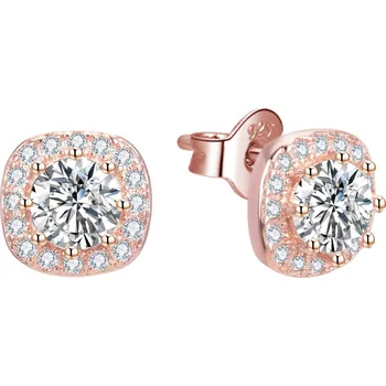 Náušnice Elegantní bronzové náušnice se zirkony AGUP3347-ROSE Beneto