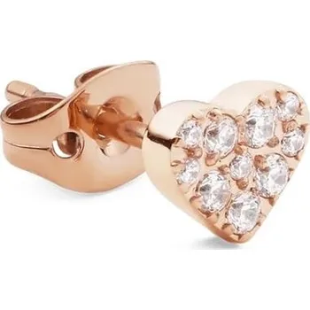 Náušnice Bronzová single náušnice Srdíčko s krystaly DW00400858 Daniel Wellington