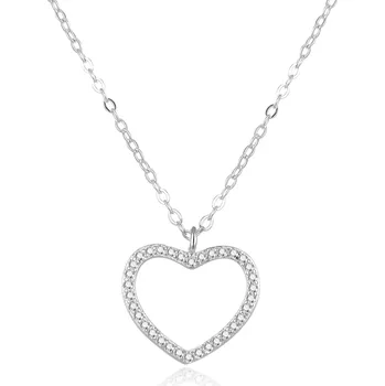 Náhrdelník Krásný stříbrný náhrdelník se srdíčkem AGS886/47 Beneto