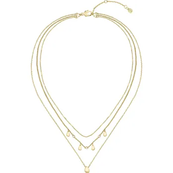 Náhrdelník Trojitý pozlacený náhrdelník s krystaly Selena 1580766 Hugo Boss