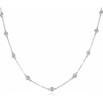 Náhrdelník Okouzlující stříbrný náhrdelník se zirkony AGS1585/47 Agato