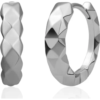 Náušnice Vícehranné stříbrné náušnice EAS29 Sparkling