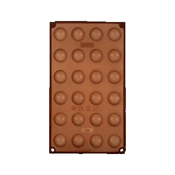 Forma na pečení Forma silikon polokoule 24 hnědá