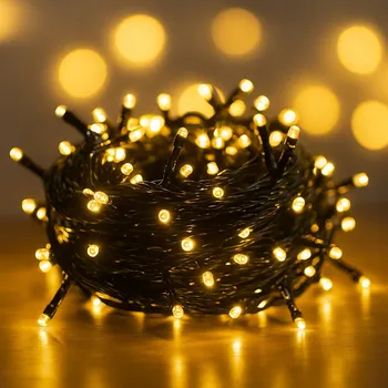 Vánoční dekorace Světelný řetěz Vánoční osvětlení na stromeček na baterie 2m Teplá bílá 20 LED SALCAR