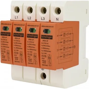 Přepěťová ochrana BEMKO Svodič přepětí 4P 5kA (10/350) třída T1+T2 (B+C) Schelinger 107294