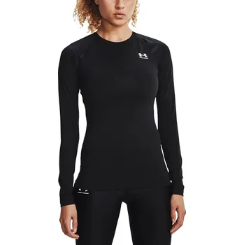 tričko Under Armour HeatGear Authentics Compression LS - Black/White L