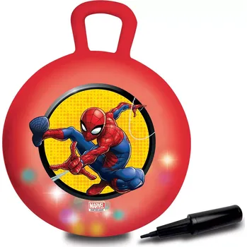 Hopsadlo Lexibook Nafukovací skákací míč se světelnými efekty 45 cm červený - Spider-Man