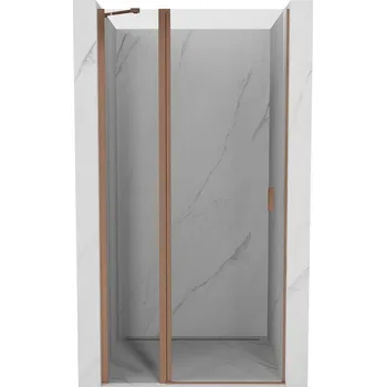 Mexen Otevírací sprchové dveře MIST (1d+1s) 110x200 cm 6mm broušená měď, průhledné, 8A4-110-000-65-00
