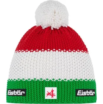 Čepice Univerzální zimní čepice Eisbär STAR POMPON UNI Bílá, Zelená, Červená