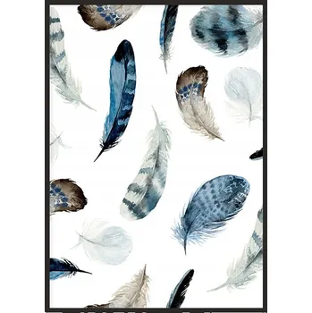 Obraz OBRAZ PLAKÁT V RÁMU 33x43 cm Pírka P1346