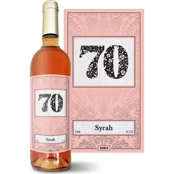 Víno Sablio Růžové víno k 70. narozeninám: 0,75 l