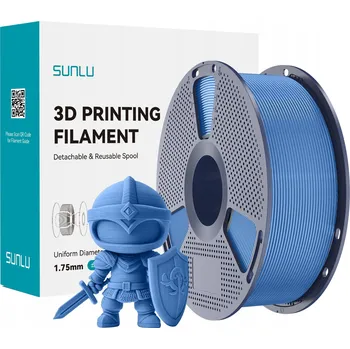 3D tisk SUNLU PLA+ 1.75mm 1kg Modrošedá / Modrošedá