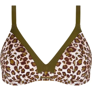 Dámské plavky Plavková podprsenka nevyztužená s kosticí ANTIGEL (FBB3248-23), Velikost 75E, Barva tmavě zelená