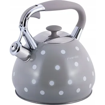 Varná konvice Tradiční ocelová Konvice Kamille 3 l bílá, šedá