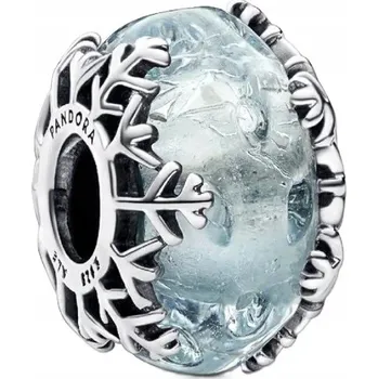 Přívěsek Pandora Přívěsek Murano Modrá Sněhová Vločka