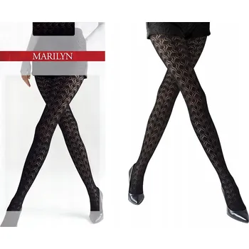 Dámské punčochy Vzorované Punčocháče Marilyn SOPHIA 874 120 DEN černé Nero velikost 1/2