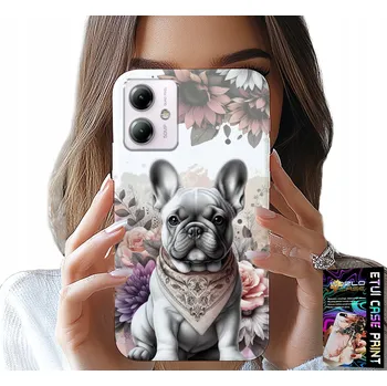 Pouzdro na mobilní telefon POUZDRO PRO MOTOROLA MOTO G54 5G - BULLDOG BULDOGOVÉ PEJSCI PSÍ ZADNÍ KRYT