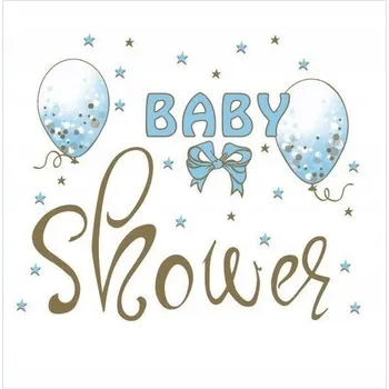 Papírový ubrousek Ubrousky Baby Shower Modré 33x33 cm 20ks
