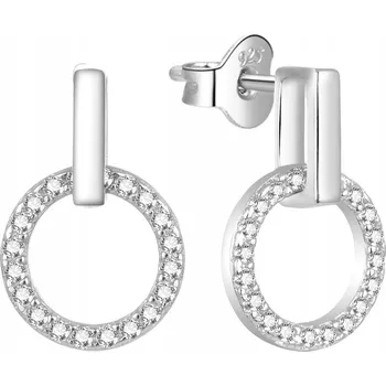 Náušnice Beneto Stylové stříbrné náušnice se zirkony AGUP2117L