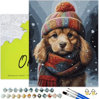 MALOVÁNÍ PODLE ČÍSEL Štěně Obrázky K Malování Podle Čísel 40x50 OhArt