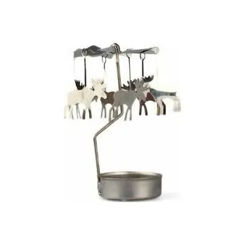 Vánoční dekorace Dakls Kovové andělské zvonění se sobíky, stříbrná