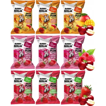 Bonbon Bunny Ninja svačinka Fruit Fluk bez cukru příchuť: jablko mango 15 g