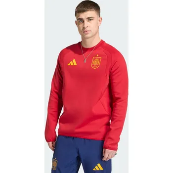 Míčový sport ADIDAS Svetr Španělsko Tiro Travel Crew 2XL ČERVENÁ