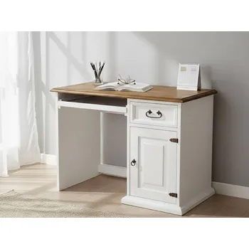 Komoda Pc stůl z masívu Sweet Home BIR15 s výsuvem Barevné provedení: Bílá - dub kouřový vosk