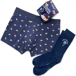 Boxerky a ponožky v dárkovém balení CELIO XMIBOPASTA XXL Tmavě modrá, Žlutá