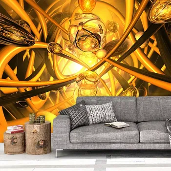 Tapeta Sablio Tapeta Žlutá abstrakce - 125x75 cm