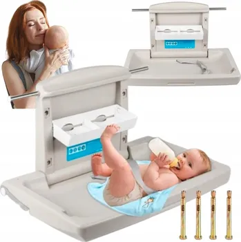 Přebalovací podložka PEVNÁ PŘEBALOVACÍ PODLOŽKA ŠEDÁ PRO DĚTI 57x85 cm